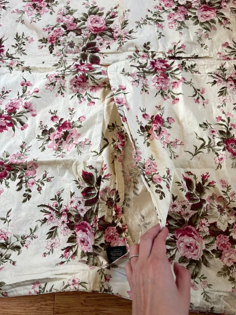 Vintage RALPH LAUREN Sheffield Cottage Floral 2 Standard Pillowcases 80s 90s